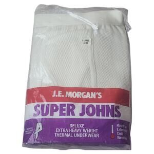 VTG NOS J.E. Morgan Super Long Johns Thermal Underwear XL (42-44) NWT USA